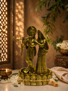 Grand Jugal Brass Radha Krishna