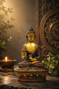 Grand Shanti Brass Buddha