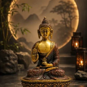 Classic Shanti Brass Buddha