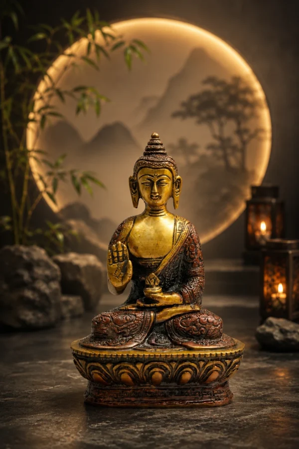 Classic Shanti Brass Buddha