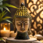 Classic Shanti Brass Buddha Head
