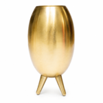 Classic Guldasta Metal Vase 10in