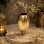 Classic Guldasta Metal Vase 10in