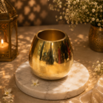 Classic Guldasta Metal Vase 7in