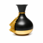Classic Guldasta Metal Vase Black