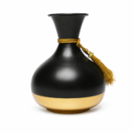 Classic Guldasta Metal Vase Black