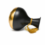 Classic Guldasta Metal Vase Black