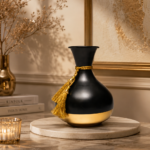 Classic Guldasta Metal Vase Black
