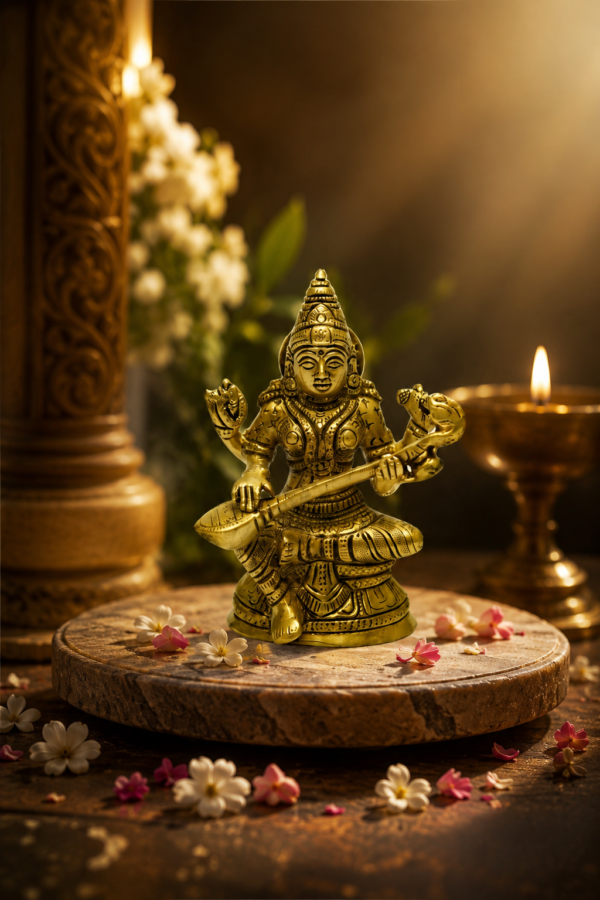 Classic Gyan Brass Saraswati