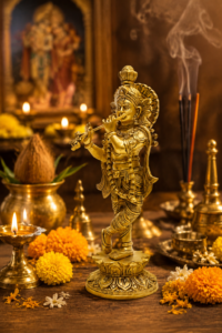 Classic Kanha Brass Krishna