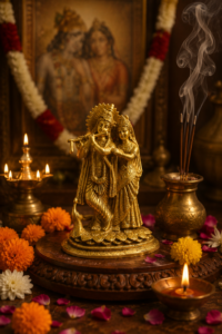 Classic Prem Brass Radha Krishna