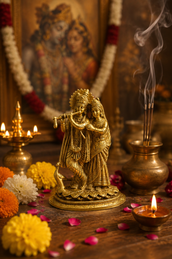 Classic Prem Brass Radha Krishna