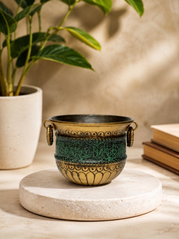 Classic Upvan Brass Planter