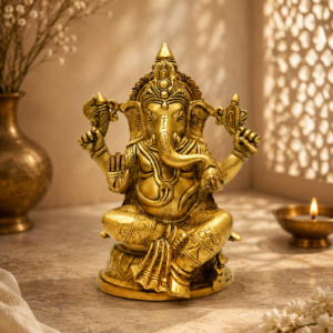 Classic Vighnaharta Brass Ganesh