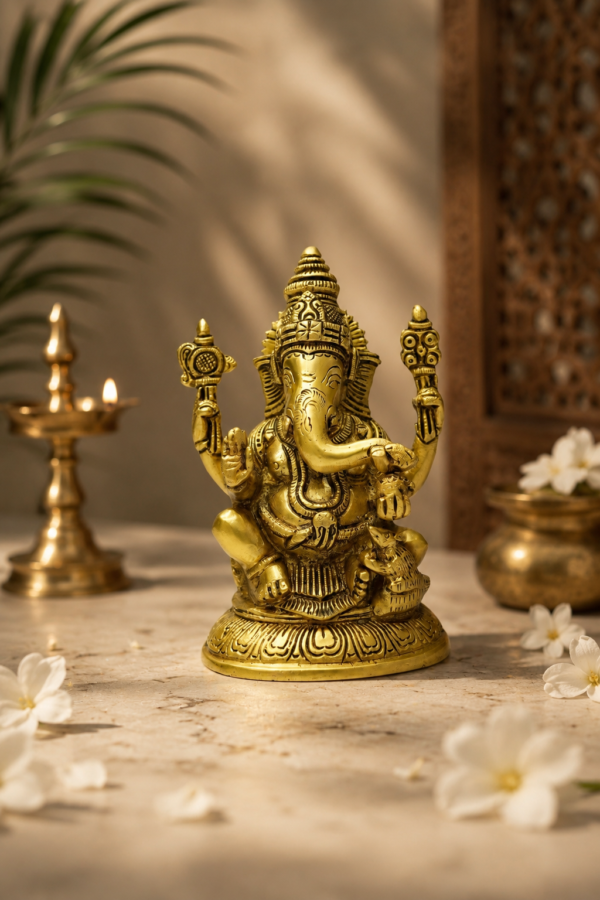 Classic Vinayaka Brass Ganesh