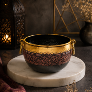 Classic Virasat Brass Planter Red II