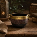Classic Virasat Brass Planter Red