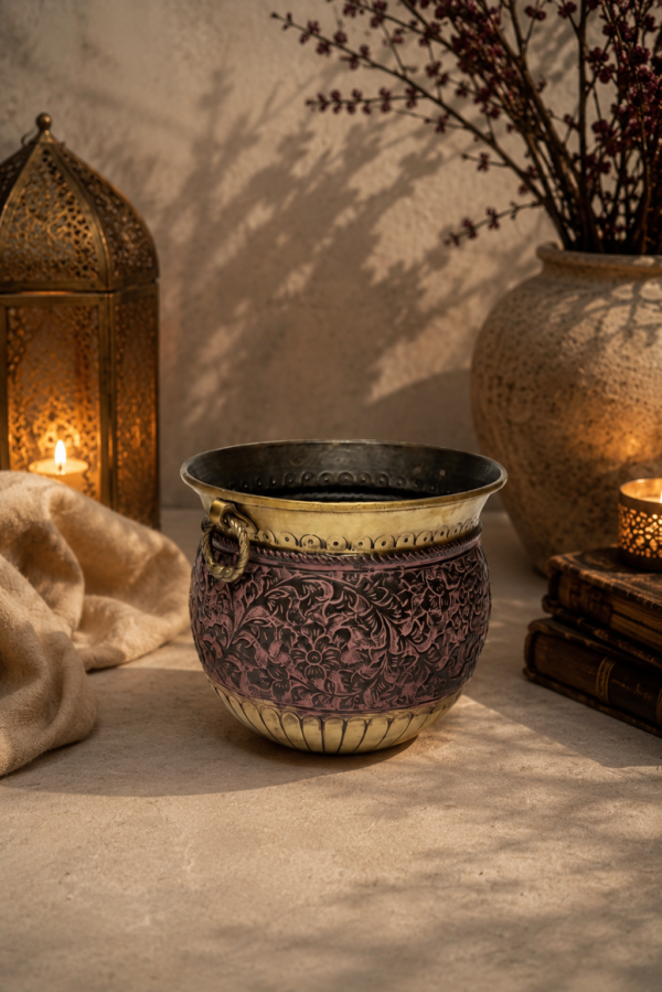 Grand Utsav Brass Planter