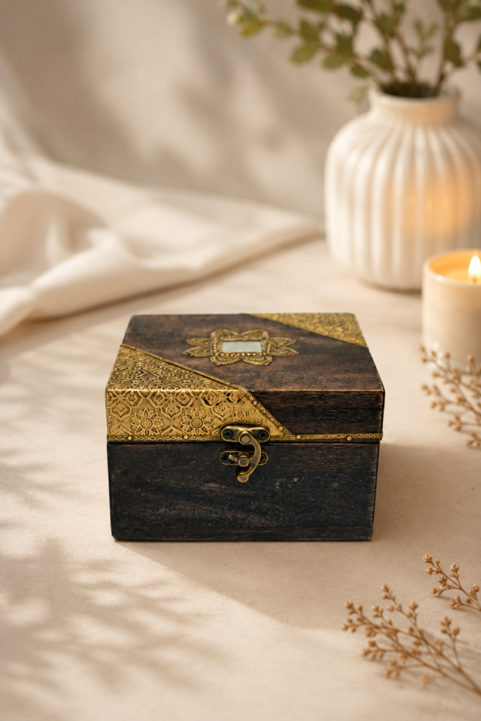 Mini Chintan Wooden Box