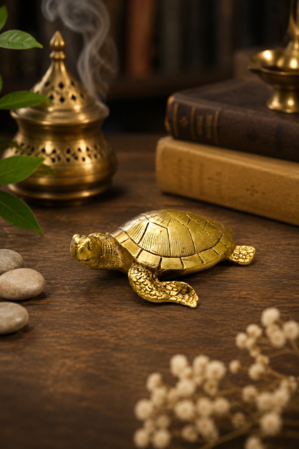 Mini Dhairya Brass Tortoise II
