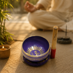 Mini Dhyan Brass Bowl Purple