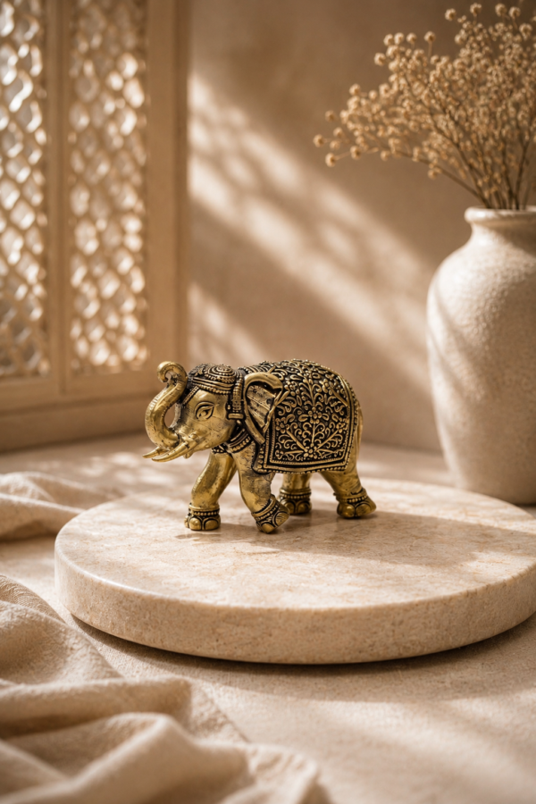 Mini Fortune Brass Elephant