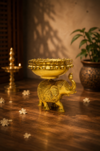 Mini Gajraj Brass Bowl