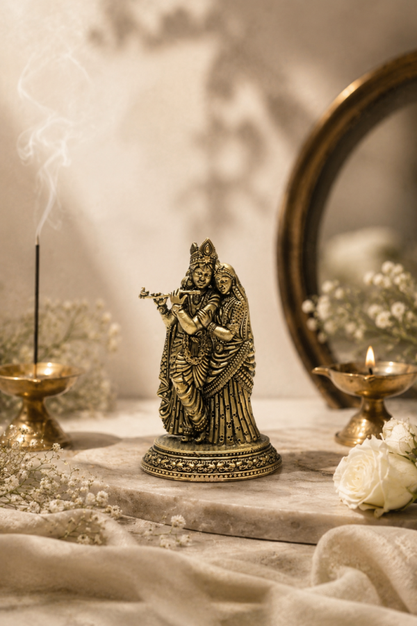 Mini Jugal Brass Radha Krishna