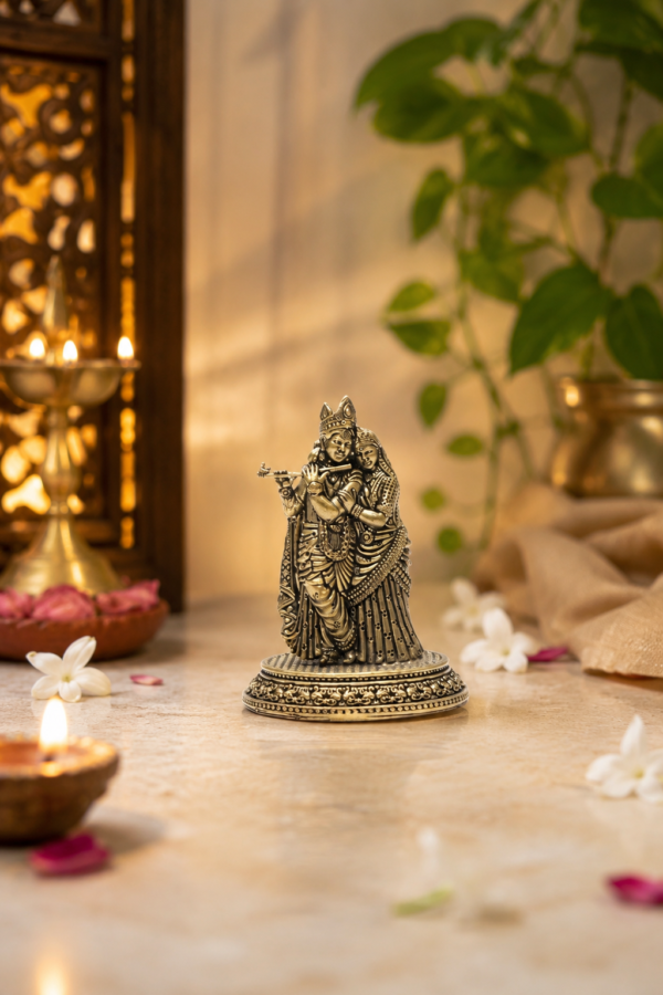 Mini Prem Brass Radha Krishna