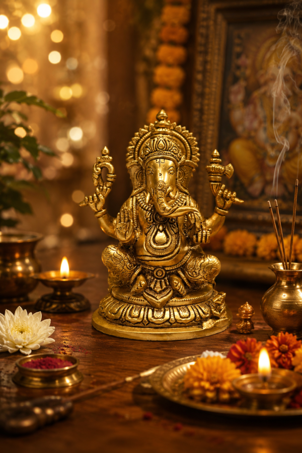 Mini Siddhi Brass Ganesh