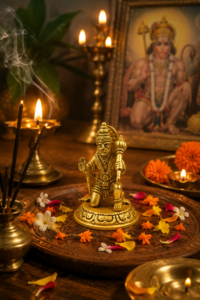 Mini Veer Brass Hanuman