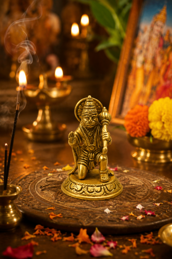 Mini Veer Brass Hanuman