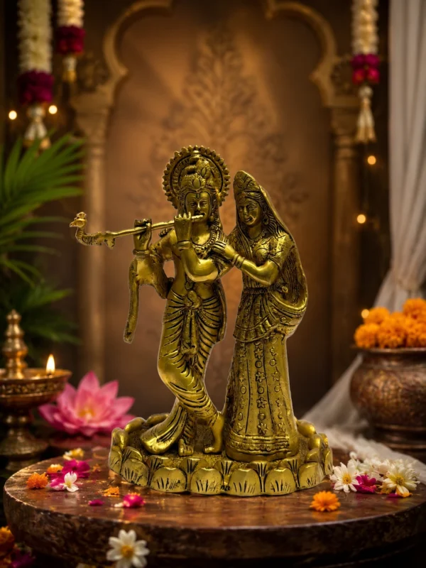Grand Jugal Brass Radha Krishna