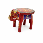 Wooden Painted Elephant Table