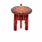 Wooden Painted Elephant Table
