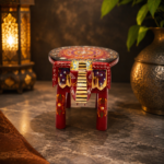 Wooden Painted Elephant Table