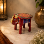 Wooden Painted Elephant Table