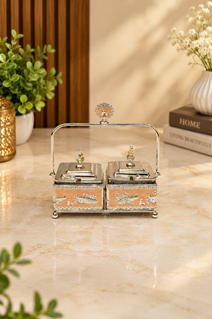 Classic Virasat Silver Basket