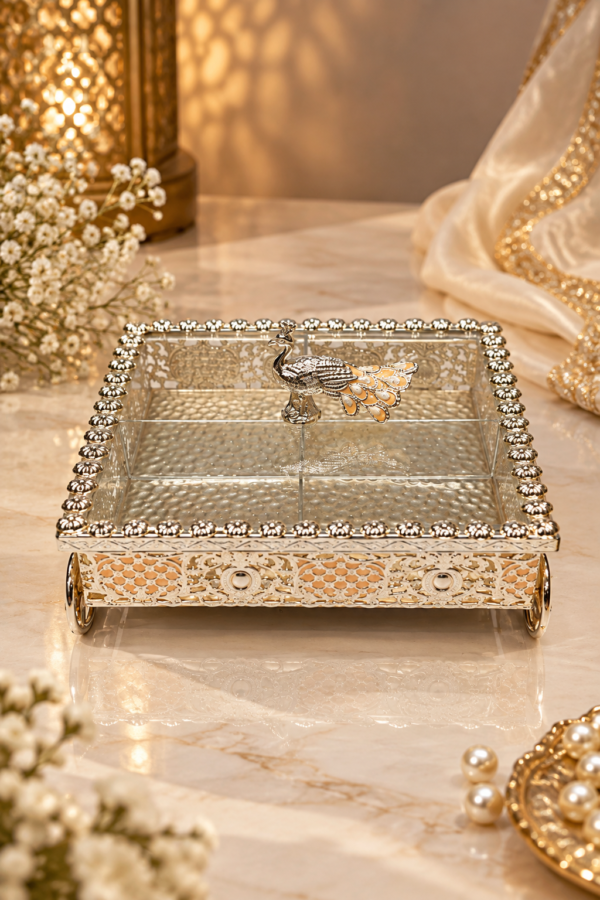 Grand Utsav Peacock Platter