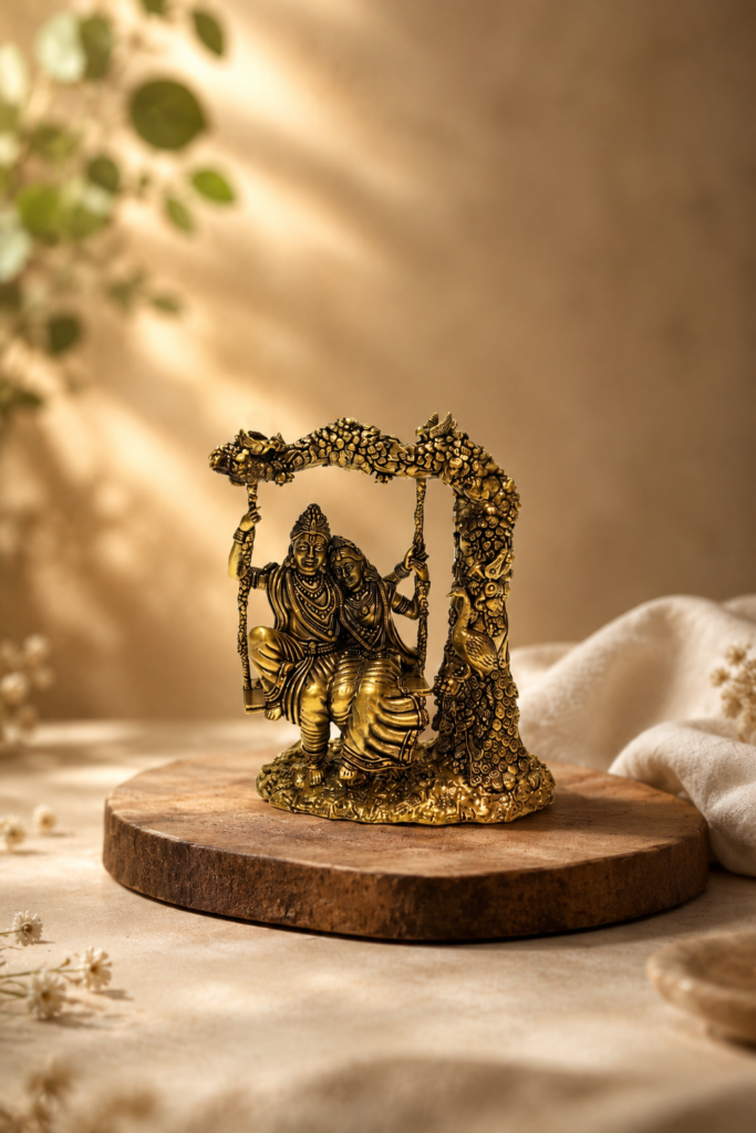 Light Weight Brass Shiv Parvati